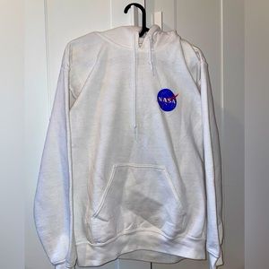 white NASA hoodie